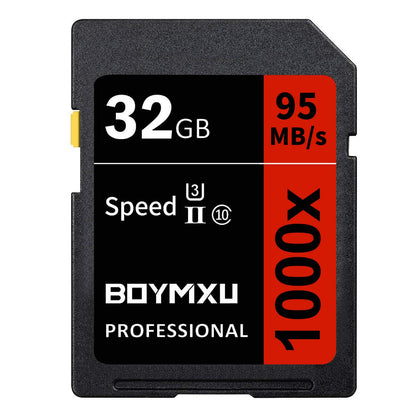 BOYMXU Professional 32GB Class 10 U3 Memory Card - Up to 95MB/s for Cameras & Camcorders - Red/Black