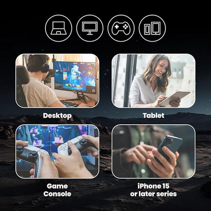 MMOMENT 512GB Magnetic External Portable SSD – 950MB/s Read – for ProRes 4K – Phone SSD Compatible with MagSafe, USB-C, USB-A, iPhone 15/16, Mac, PC (MU P100)