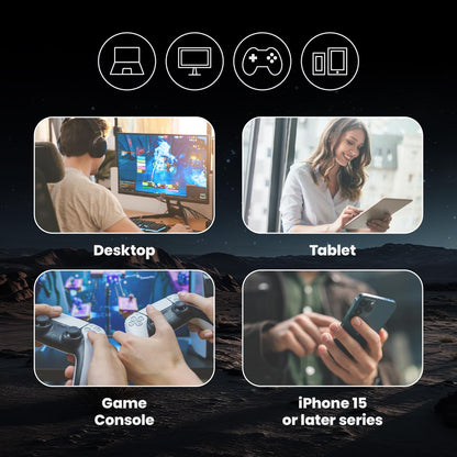 MMOMENT 1TB Portable SSD Magnetic Phone SSD, Dual USB-C, 950MB/s P100