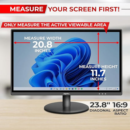 23.8 Inch 16:9 [2 Pack] Computer Privacy Screen Filter for Monitor - Privacy Shield and Anti-Glare Protector
