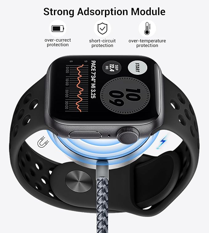 Temdan for Travel Vacation Essentials,3 in 2 USB C Cable for Apple Watch Charger/iPhone 16 Charger/Lightning,Multi Charging Cable Cord,Camping Essentials,Portable Designed for iWatch &iPhone 16-12-5FT