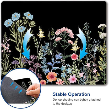 Mouse Pad, Premium-Textured Mouse Mat, Non-Slip Rubber Base Mousepad for Laptop, Computer & PC,9.5×7.9 in,Weeds