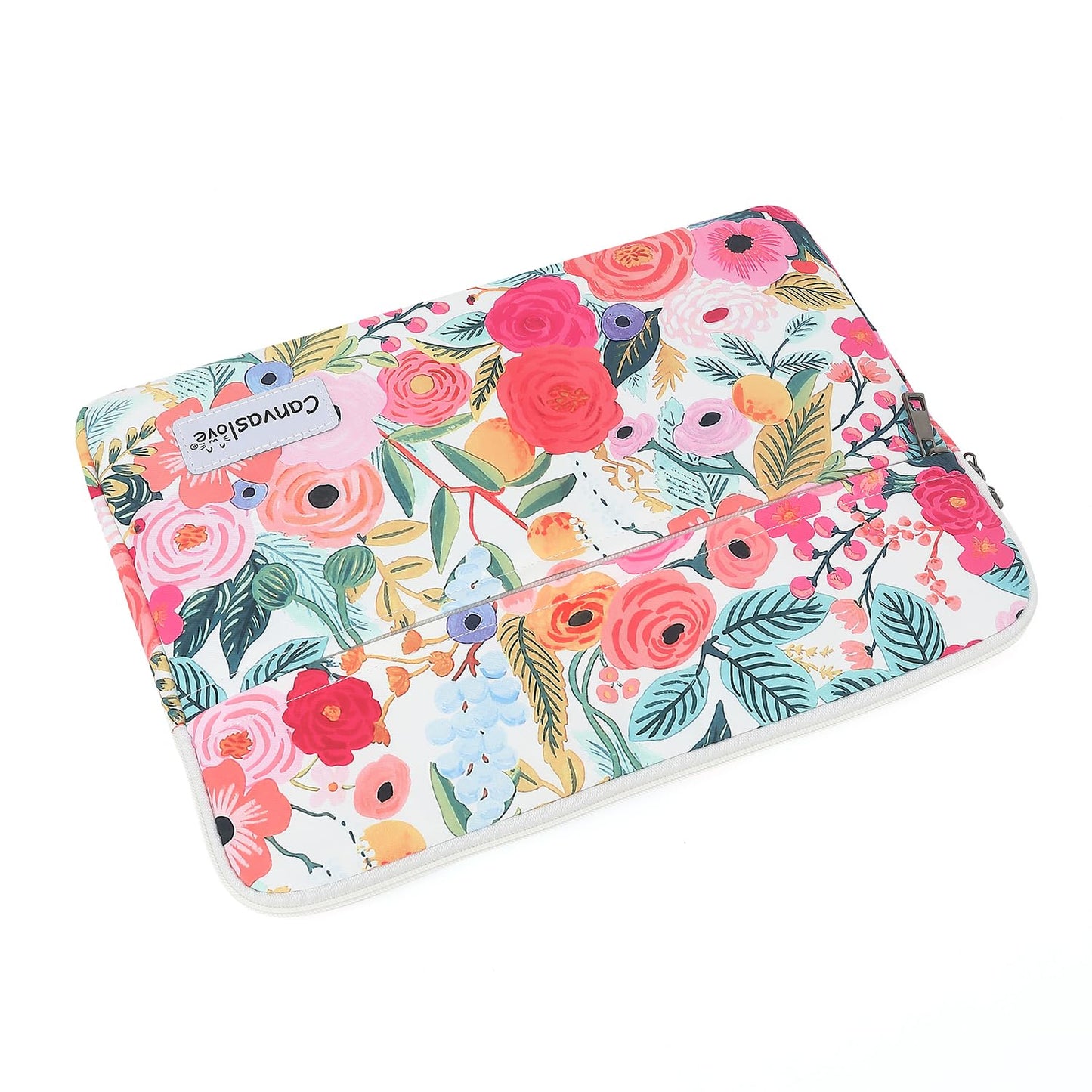 Canvaslove Floral Pattern Laptop Sleeve Case Cover with Pocket for MacBook Pro 14 inch and 14 inch-14.4 inch HP, Lenovo, Dell, ASUS, Acer Notebook Computer
