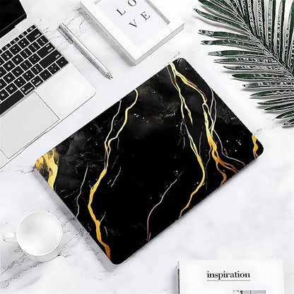 Compatible with MacBook Air 13.3 13.6 Inch Case 2022 2021 2020 2019 Plastic Hard Shell Case Cover,13.6 Air (A2681) M2 2022, Black Marble
