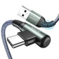 AINOPE USB Type C Cable [2-Pack, 1.6ft] 3.1A Type C Charger Fast Charging Right Angle, Durable Nylon Braided USB C Cable, Smartphone