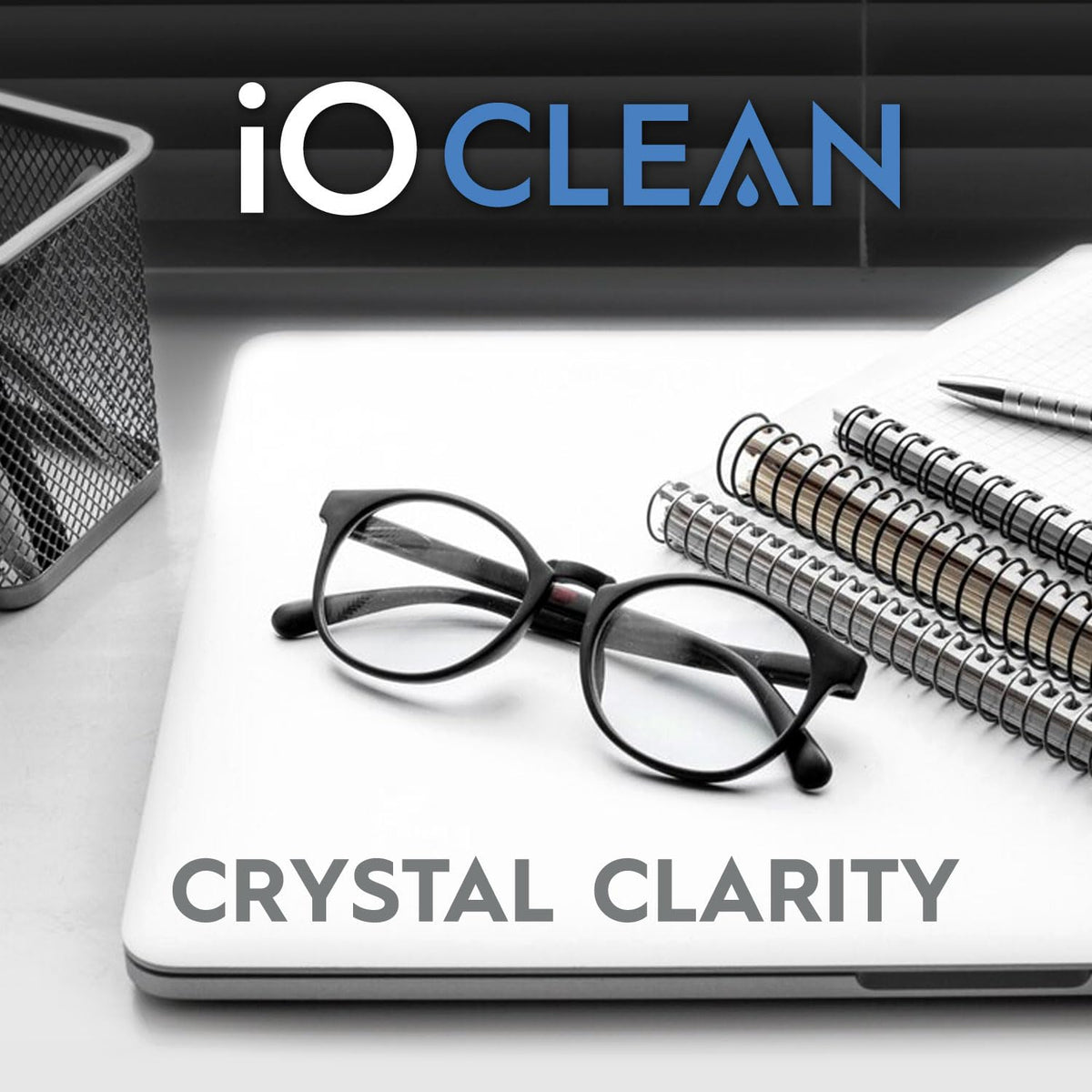 iO CLEAN Eyeglass Cleaner Spray, Glasses Cleaning Kit, 2 Bottles, 2 Cloths