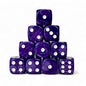 Luck Lab 10 Pack 16mm D6 Acrylic Dice Set - Blue & Purple Swirl w/Gold Pip