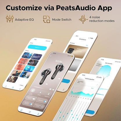 SoundPEATS Air5 Pro Adaptive Hybrid Noise Cancelling Wireless Earbuds, Qualcomm Snapdragon Sound, aptX™ Lossless, LDAC LE Hi-Res Audio, 6 Mics AI CVC 8.0 Call, 37H Playtime, IPX5 Waterproof, BT 5.4
