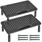 BONTEC 2 Pack Adjustable Monitor Stand Riser with Drawer, Supports 44lbs