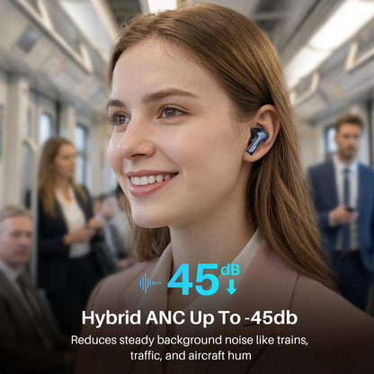 TOZO Hybrid Active Noise Cancelling in Ear Wireless Earbuds, 68H Playtime