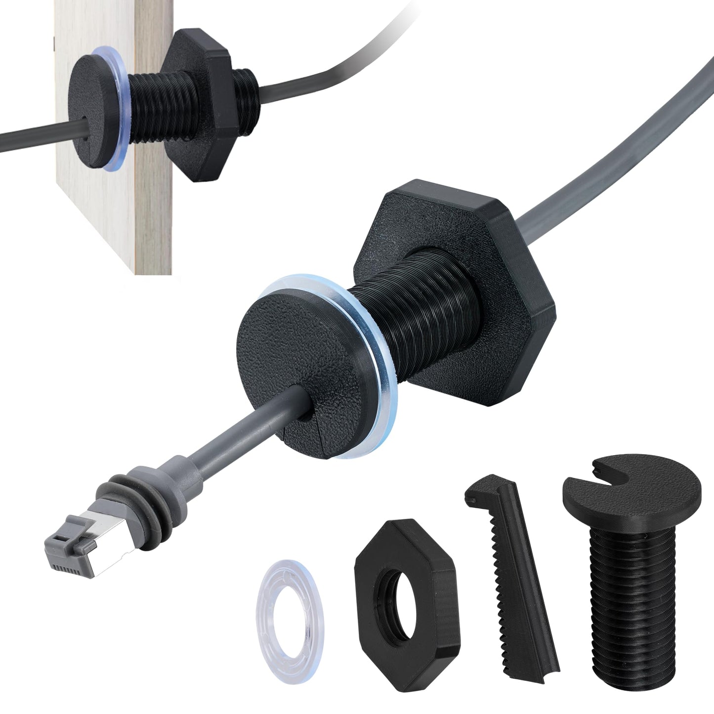 RV Cable Pass Through kit for Starlink, Camper Wall Cable Grommet 55mm 1pcs