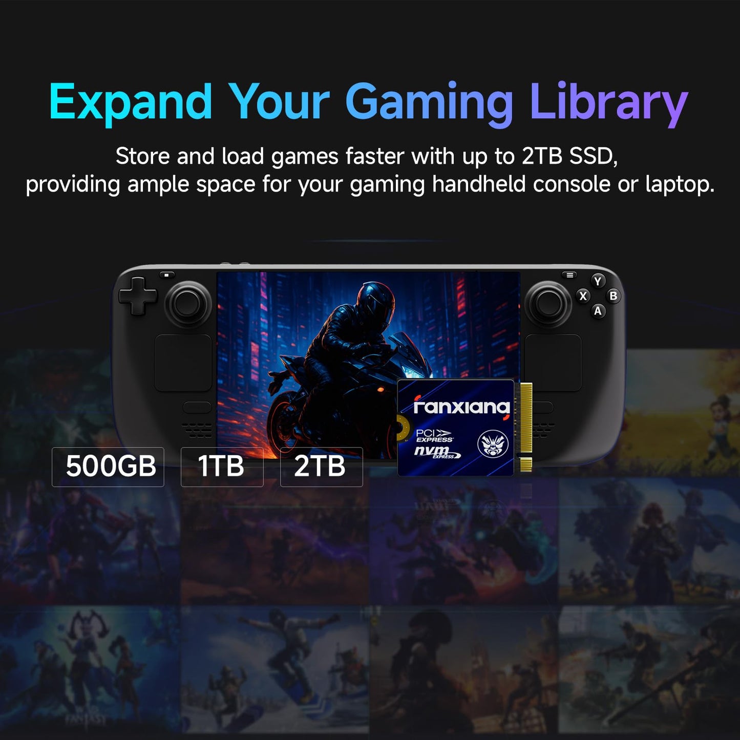 fanxiang 500GB M.2 2230 NVMe SSD, PCIe Gen 4x4 Speed up to 4850 MB/s, 2230 SSD Compatible with Steam Deck/ROG Ally/Microsoft Surface Pro/Mini PCs, S630