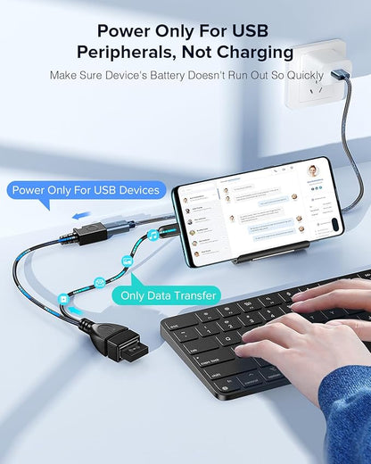 ANDTOBO 2-in-1 Micro USB (OTG Cable with Power) Adapter Replacement for Fire Stick 4K /Host Devices/PlayStation Classic etc- 2 Pack