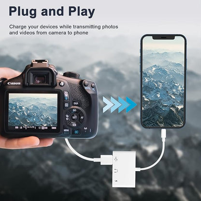 USB C to 3.5mm Jack Headphone Adapter with Charger OTG Cable Adapter, Type C to Aux Audio Earphones Splitter for Samsung Galaxy S22 Ultra S21 S20 i-Pad Pro Air Pixel 4 Laptops