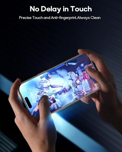 3 Pack for iPhone 15 Plus Tempered Glass Screen Protector, Dust Free CABIN, Auto Positioning, Bubble Free, High Definition, Easy Installation,9H+ Hardness