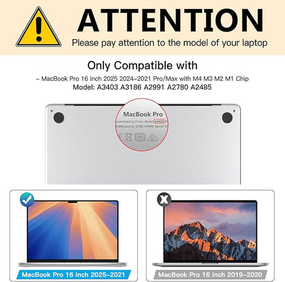 FILMEXT Macbook Pro 16 inch Privacy Screen Protector (M4 M3 M2 Max/Pro M1, A3186 A3403 A2485 A2991 A2780),Bubble Free Privacy Screen for Macbook pro 16.2 2025-2021 Eye Care/Anti-Glare Filter