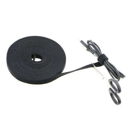 Pasow fastening tape Cable Tie Double Side Nylon Power Wire Management 3/4Inch 1 Roll Hook (25 Yards, Style 2)