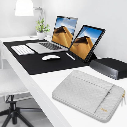Lacdo 13 Inch Laptop Sleeve Case for 13 inch New MacBook Air M4 A3240 2025, M3 A3113, M2 A2681, M1 A2337 A2179 A1932 2024-2018 | 13" MacBook Pro M2/M1 A2338 A2251 A2289 Computer Bag, Space Gray