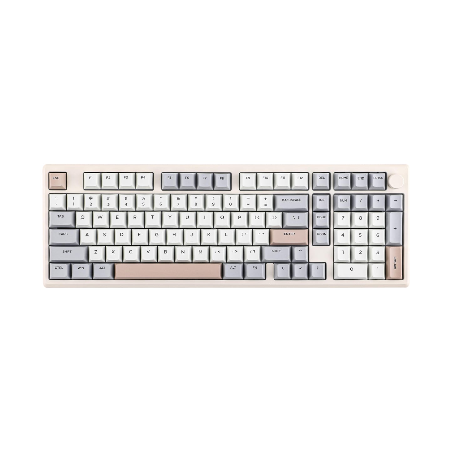 EPOMAKER Galaxy100 QMK/VIA Wireless Gaming Keyboard, Aluminum Shell, BT/2.4Ghz/USB-C, Pre-Lubed Hot-Swappable Linear Switches, NKRO, RGB Backlit (Creamy White, Marble White Switch)