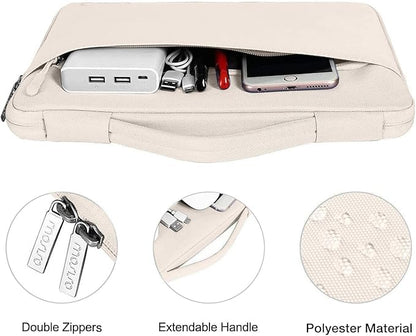 MOSISO Compatible with MacBook Air 13 inch Case 2025 2024 2023 2022 M4 A3240 M3 A3113 M2 A2681, Hard Shell&Sleeve Bag&Keyboard Skin&Webcam Cover&Screen Film for MacBook Air 13.6 inch, Beige