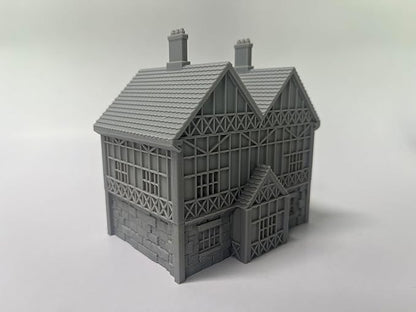 Paintable Tabletop Miniature Little Town Building Terrains Compatible with RPG War Games - 18mm Scale Dioramas Building Set Scenery with Medieval Architecture Style by HAUTICO (HVillageHouses4-1)