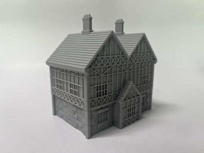 Paintable Tabletop Miniature Little Town Building Terrains - 18mm Scale Dioramas Building Set Scenery with Medieval Architecture Style by HAUTICO (HVillageHouses4-1)
