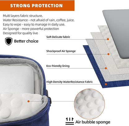 KINGSLONG Slim 17.3 inch Laptop Bag Sleeve Carrying Case with Shoulder Strap, Notebook Ultrabooks Computer Handbag Cover for Men Women Fit for Acer Asus Lenovo HP Toshiba Blue