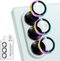 for Samsung Galaxy Z Fold 7 Camera Lens Protector, Individual Metal Ring Tempered Glass Lens Cover, [Strong Adsorption] Scratch Resistant Ultra-Thin HD Clear Lens Cover, 1 Set-Colorful Ring