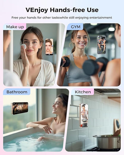 SUPERONE Magnetic Suction Phone Mount for MagSafe Case, Silicone Octo Cup Buddy Sticky Phone Grip Holder for iPhone 16/15/14/13/12 Series, Removable Hands-Free Selfie/Video for TikTok & Instagram-Pink