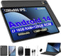 Android 14 Tablet with Keyboard，16GB RAM 128GB ROM 1TB Expand, 8000mAh Battery, 10.1 Inch Tablet with 13MP+8MP Camera/Bluetooth/GPS/WiFi/HD Display (Dark Gray)