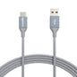 Amazon Basics Nylon Braided USB-C to USB-A 2.0 Fast Charging Cable, 480Mbps Speed, USB-IF Certified, for Apple iPhone 16/15, iPad, Samsung Galaxy, Tablets, Laptops, 10 foot, Dark Grey