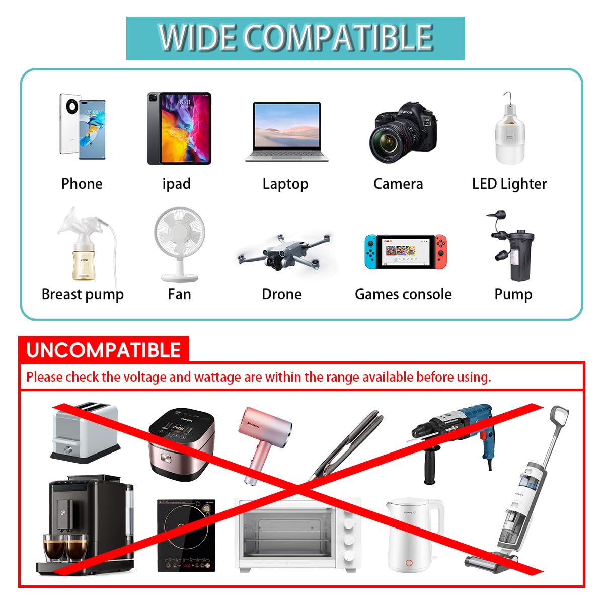 300W Car Power Inverter 12V to 110V Car Outlet Adapter