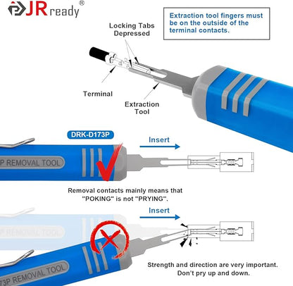 JRready DRK-D173P Molex 11-03-0044 Mini-Fit Jr. Extraction Tool Molex Pin Extractor Tool Molex Pin Removal for ATX EPS PCI-E Connectors Terminal Release Tool ATX Pin Removal Tool