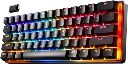 SteelSeries Apex Pro Mini Wireless Keyboard - 60% Design - OmniPoint 2.0 - Quantum 2.0 Wireless - Double Shot PBT Keycaps - Black