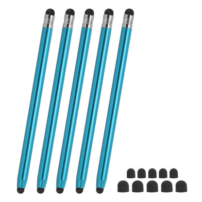 PATIKIL 5 Pcs Stylus Pens for Touch Screens, 2 in 1 High Sensitivity Universal Pen Capacitive Stylus for Phone Tablets Laptop Touch Screen Devices, Blue