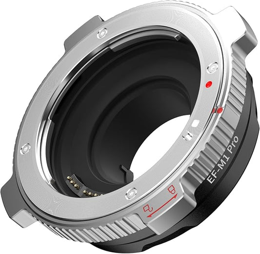 VILTROX EF-M1 Pro Lens Mount Adapter Auto Focus Converter with Security Lock Compatible with Canon EOS EF/EF-S Lens to M4/3 MFT GH4 GH5 GF6 GX7 E-M5 E-M10II E-PL5 Cameras
