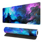 Japanese Gaming Mouse Pad Abstract Black Mouse Pad 31.5x11.8 Inch Black Sea Wave Texture Non-Slip Rubber Base Large Ocean Mousepad Stitched Edges Keyboard Mouse Mat Desk Pad for Office and Home