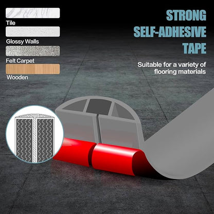Floor Cord Cover Self Adhesive Cord Hider,20FT Cable Management, Extension Strip Protector for Wires, Prevent Cable Trips for Offices, Gyms, Exhibitions Cavity:0.39"(W) x 0.27"(H) Gray
