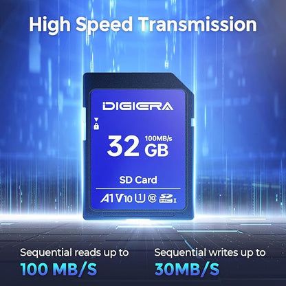 32GB CS100 SDHC UHS-I Memory Card - up to 100MB/s, C10, U1, V10, Full HD, SD Card for Computers, Digital Cameras, Home Theatre Devices, Car Navigation Systems (1 Pack)