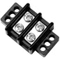 GLOSO Marine Terminal Blocks TBD Double Row Stainless 10-22 AWG Cu, 30A/600V- 1 Pack, 2 Poles