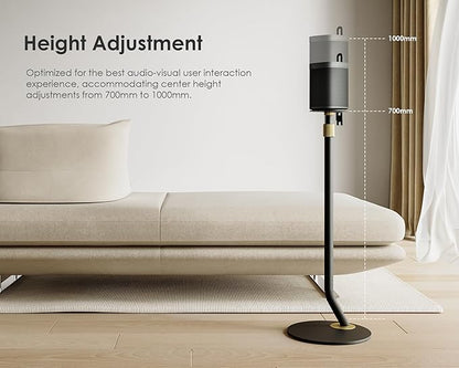 FITUEYES Design Universal Speaker Stand, Adjustable Height Speaker Stands Pair for Satellite & Small Bookshelf Speaker up to 11LBS, Extend 27.5” to 39.3” for Multi-Audio, Master Series