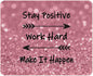 ITNRSIIET Mouse Pad with Stitched Edge Premium Textured Smooth Precise Operation Waterproof Washable Non-Slip Rubber Base Desktop Protection Mat, 10.2×8.3×0.12 inches, Pretty Inspirational Quotes