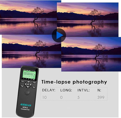 AODELAN Camera Intervalometer Wireless Shutter Release Timer Remote Control for Sony a6400, a7III, a9, a77, a99, A7, A7 II, A7R IV, A7R II,A7RIII, a77II, a6500, a6300; Replace RM-L1AM and RM-SPR1