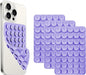 2 Pack Double Sided Silicone Suction Cup Phone Case Mount, Hands-Free Silicon Phone Grip with Higher Suction Power for Selfies and Videos, Non Slip Phone Accessories, Purple