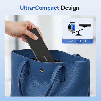 iDPRT Portable Printer Wireless for Travel - Bluetooth Mobile Printer Support for 8.5"x11" US Letter, Inkless Compatible with iOS, Android, Laptop for Office, Car and Home (pro, Black)