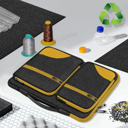 Hseok Laptop Case 15 15.6 16 inch Sleeve with Handle and Hidden Straps,Compatible with MacBook Neo 16",MacBook Pro Air 16" 15", 360°Protective PC Briefcase with 4 Pockets for Accessories,Yellow