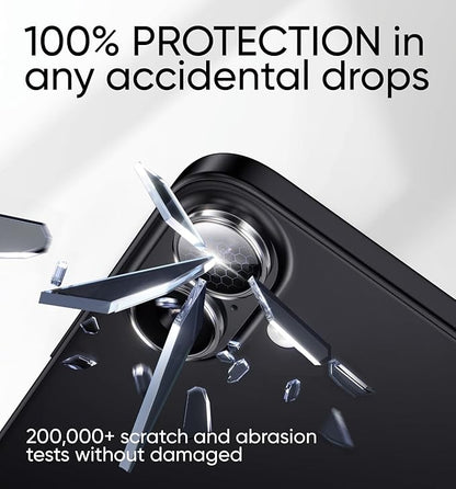 MAGIC JOHN for iPhone 16Plus/16 Camera Lens Protector [Alignment Kit&1:1 Invisible Perfect Fit] 9H Aerospace Tempered Glass Anti-Scratch Durable, Individual Cover Ring, Case Friendly, Set of 2, Clear