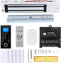 Waterproof Electric Magnetic Fingerprint Door Access Control Kit - 600 lb Holding Force, RFID Keypad/Reader, 5 ID Cards, 110V Power Supply & Metal Exit Button - Secure Lock System (K5EM-600LB KIt)