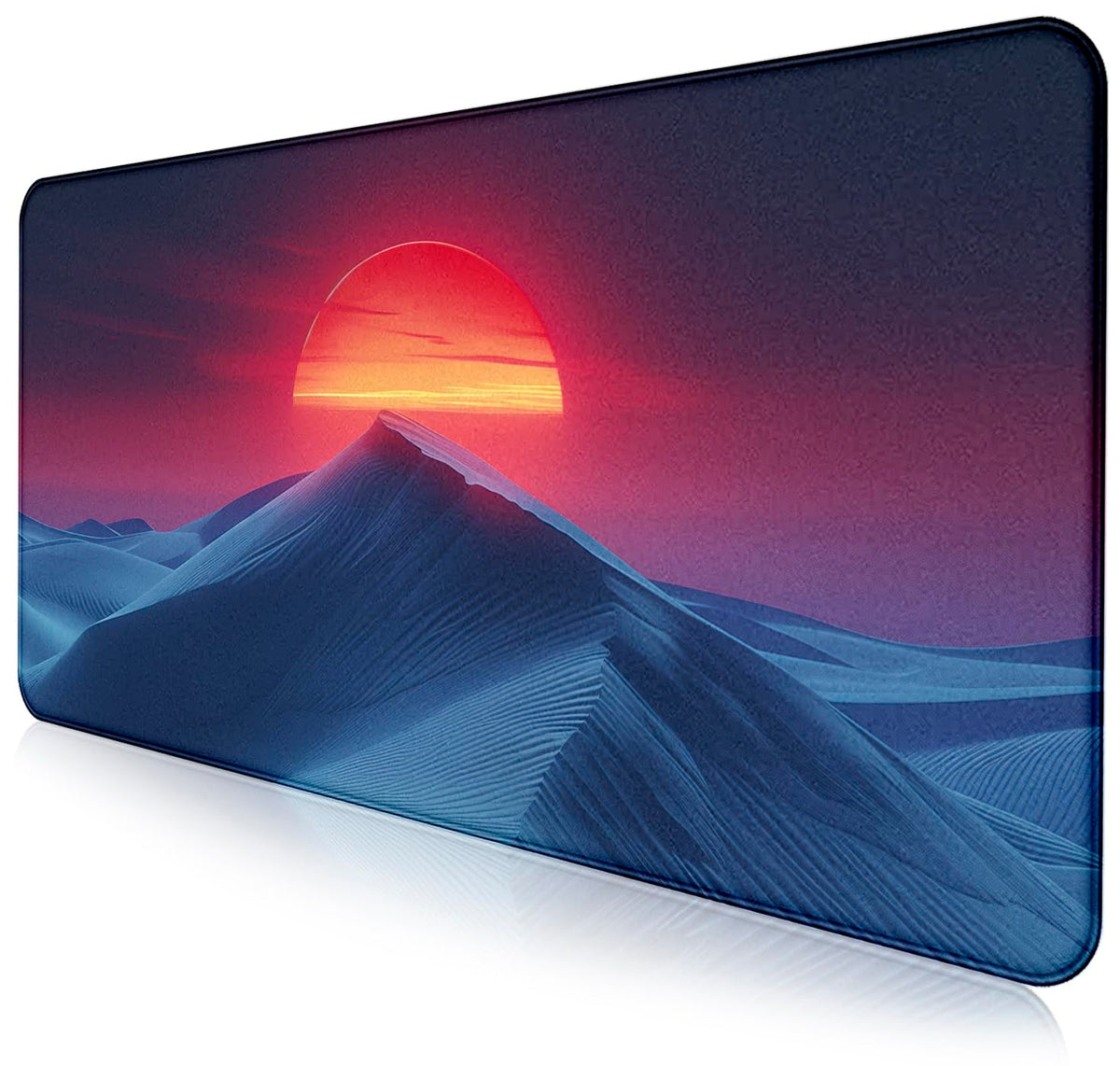 Gray Forest Mouse Pad with Seam Edge Design, Non Slip Rubber Keyboard Pad