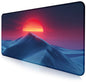 Gray Forest Mouse Pad with Seam Edge Design, Non Slip Rubber Keyboard Pad